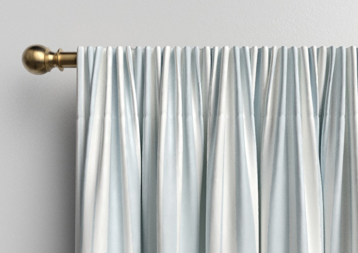 Shabby Chic by Rachel Ashwell Watercolour Stripe, Pale Blue - Made to Measure Curtains - Image 9